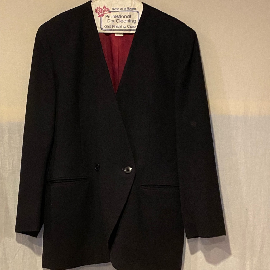 Jones New York Vintage Black Wool Blazer Size 10
